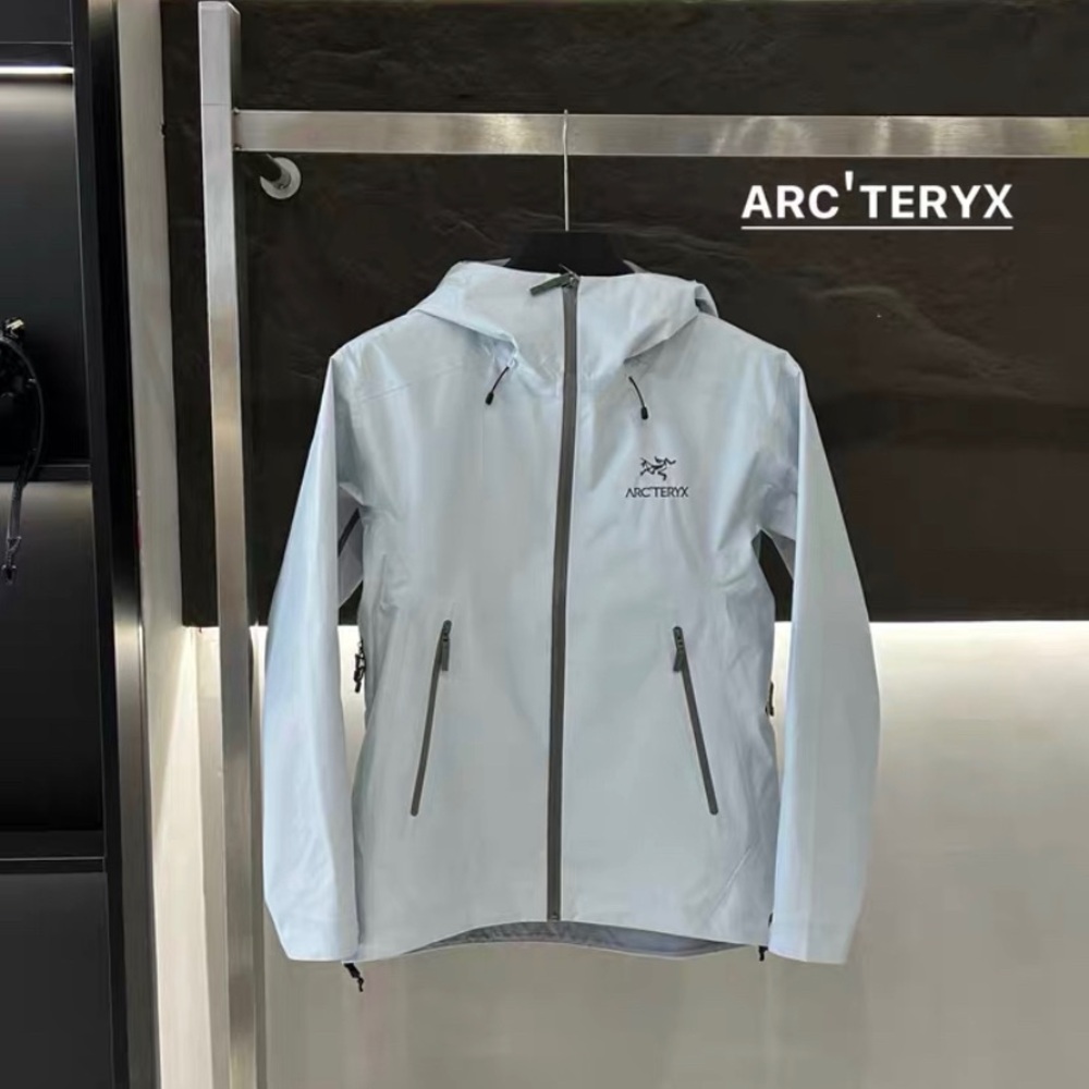 Arc'teryx Light Gray Hooded Jacket